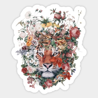 Flower Tiger Sticker